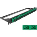 DeLOCK - Koblingspanel - rackmonterbar - SC Duplex SM X 24 - svart, grønn - 1U - 19