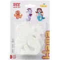 Hama Hexagon, Seahorse, Mermaid pinnebrett for midi strykeperler, 1 x sekskant hver (223), sjøhest - 1 stk (00004575)
