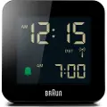 Braun BC09-DCF, Digital vekkerklokke, firkant, Sort, 12/24h, LCD, Batteri