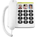 Doro PhoneEasy 331ph - Telefon med ledning - grå, hvit