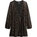Superdry Sequin Wrap Langarmet Kort Kjole