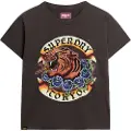 Superdry Tattoo Rhinestone Fitted Kortarmet T-skjorte