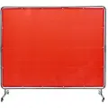 Vevor sveiseskjerm med ramme, 6' x 8' sveisegardinskjerm, flammebestandig vinyl sveisebeskyttelsesskjerm på 4 svingbare hjul (2 låsbare), bevegelig og profesjonell for verksted/industri, rød
