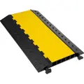 Vevor 5-kanals gummikabelbeskyttere Ekstreme kabelramper 29937,1 kg Kraftig 5-spors beskyttende kabelledningsrampe Innkjørsel gummifartsdumper 88,9x50,8x5cm