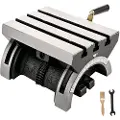 Vevor Vippebord 25,4 x 17,8 cm (10 x 7 tommer) Vippevinkelfresemaskin 0–80° justerbar svingvinkelplate med 3 T-spor og justerbar sveivhåndtak Kraftig vippebord for sliping