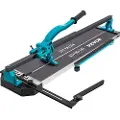 Vevor 600 mm flisekutter Enkel skinne Doble braketter Manuell flisekutter 1,5 cm hette med presis laser Manuell flisekutter Verktøy for presisjonsskjæring