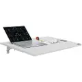 Vevor Veggmontert klappbord, 89,5 x 49,5 cm veggmontert klappbord, flytende skrivebord med jernfeste, nedfellbart skrivebord for små rom, hjemmekontor, spisestue, vaskerom, kjøkken, bar, hvit