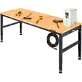 Vevor arbeidsbenk med justerbar høyde 61"L x 20"W Arbeidsbenkbord med strømuttak
