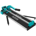 Vevor 24 tommer/600 mm flisekutter Doble skinner og braketter Manuell flisekutter 3/5 tommers hette med presise laser Manuelle flisekutterverktøy for presisjonsskjæring