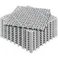 Vevor sammenlåsende dreneringsgulvmatte 12" x 12" PVC sklisikre gulvfliser 12 stk.