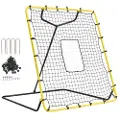 Vevor baseball- og softball-reboundernett, 4 x 4,5 fot PitchBack-baseballnett for pitching- og felttrening, pitch return-trener-reboundnett med pitching-mål, 4 justerbare vinkler