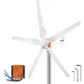 Vevor vindturbingenerator, 12V/AC vindturbinsett, 500W vindkraftgenerator med MPPT-kontroller, 5 blader, automatisk justering av vindretning, egnet for terrasse, båt, bobil, hytte, båt