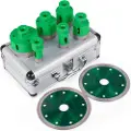 Vevor 6 deler diamanthullsagsett borkjernebits M14 gjenger 20/25/40/45/50/68 mm (0,79/1/1,6/1,77/2/2,7 tommer) med 2 sagblad