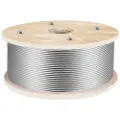 Vevor 316 rustfritt ståltau 500 fot langt, ståltau 3/16 tommer, ståltau rekkverk med 1x19 tråder konstruksjon, 4700 lbs bruddstyrke for trapper, rekkverk, klessnor