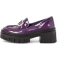 Art for woman. 1137211DR003_091 Leather loafers 1372 lilac (36), 3 to 5 cm, None, Casual, Purple