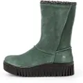 Art for woman. 1151111UM003_0G3 Leather ankle boots 1511green (39), 3 to 5 cm, Zip, Casual