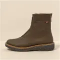 El naturalista for woman. 255811FE0005_0G3 Leather ankle boots N5581 Wax Nappa Forest/Volcano (42), Flat, 1 to 3 cm, Zip, Casual, Green