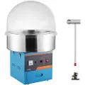 Vevor elektrisk sukkerspinnsmaskin, 1000W sukkerspinnsmaskin, kommersiell sukkerspinnsmaskin med lokk, skål i rustfritt stål, sukkerskje, skuff, perfekt for barnebursdager hjemme, familiefest, blå
