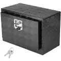 Vevor Understellskasse for lastebil, 24" x 17" x 18" Oppbevaringsboks for pickup, Robust verktøykasse i aluminium med diamantplate, lås og nøkler, Vanntett oppbevaringsboks for tilhengere med T-håndta