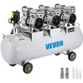 Vevor luftkompressor 22 gallon ultra stillegående oljefri luftkompressor 100 liters tank stillegående luftkompressor 2,2 kW oljefri kompressor lavt støynivå med sikker magnetventil