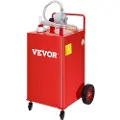 Vevor 30-gallons drivstoffbeholder, bensintank og fire hjul, med manuell overføringspumpe, bensin-dieselbeholder for biler, gressklippere, ATV-er, båter, mer, rød