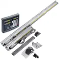 Vevor 2-akset digital avlesning DRO-skjerm 1000 mm og 250 mm reiselengde Presisjons lineær skala akse digital avlesning