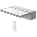Vevor Overløp til bassengfontene 30,5 x 8,1 x 21,5 cm, overløp til fontene med blå stripe og LED-lys, bassengfossfontene i massiv akryl, bassengfoss for hagedam, svømmebasseng, firkanter
