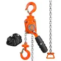 Vevor manuell spak kjedetalje, 1/4 tonn 550 lbs Kapasitet 5 FT Kom med, G80 galvanisert karbonstål med Weston dobbelpalbrems, automatisk kjedeføring og 360° rotasjonskrok, for garasjefabrikkdokking