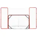 Vevor Hockeymål med stopp og mål, utendørs, stålhockeynett, 182,9 cm