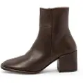 Neosens for woman. 333741112003_012 Brown leather ankle boots S3374 (39), 5 to 8 cm, Zip, Casual