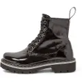 Art for woman. 111661301003_001 Leather ankle boots 1166 black (39), Flat, Laces, Casual