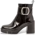 Art for woman. 119791101003_001 Leather ankle boots 1979 black (37), 8 to 10 cm, Zip, Casual