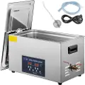 Vevor 30L ultralydrenser dobbelfrekvens ultralydrensemaskin med varmeapparat smykkerenser for deler smykker briller ring protese plate kretskort 28/40KHz
