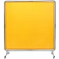 Vevor sveiseskjerm med ramme, 6' x 6' sveisegardinskjerm, flammehemmende vinyl sveisebeskyttelsesskjerm på 4 svingbare hjul (2 låsbare), bevegelig og profesjonell for verksted/industri, gul