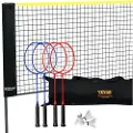 Vevor 6 meter badmintonnettsett utendørs bærbart volleyball pickleball tennisnett