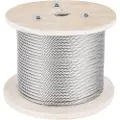 Vevor 316 rustfritt stålvaier, 500 fot rustfritt stålvaier med 5/32 tommer diameter og 1x19 konstruksjon, 3300 lbs bruddstyrke stålvaier for utendørs rekkverk terrassebord DIY balustrade