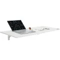 Vevor Veggmontert klappbord, 43,3 x 18 tommer veggmontert bord, flytende skrivebord med jernbrakett, nedfellbart skrivebord for små rom, hjemmekontor, spisestue, vaskerom, kjøkken, bar, hvit