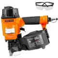 Vevor spikerpistol for kledning, MCN55, 1 tomme til 2-1/4 tommer, 15 graders pneumatisk spikerpistol for kledning, 70-120 PSI luftspiralspikerpistol for kledning, pallekledning, gjerder, terrassebord
