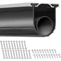 Vevor garasjeporttetninger bunngummi, U-form +O ring garasjeport bunn værforsegling med forboret aluminiumsskinneholdersett, 16 fot 5/16 tommers T-ender og 3 3/4 tommers bredde, for dører, svart