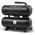 Vevor luftkompressor, 4,6 gallon ståltank, 1 hk 2,0 CFM ved 90 psi oljefri luftkompressor og maks. 120 psi trykk, 80 dB ultrastille bærbar kompressor, for bilreparasjon, dekkpåfylling, sprøytelakering