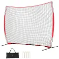 Vevor Barrikadenett, 12x9 fot ballsportsbarrierenett, bærbart treningsutstyr med bæreveske, beskyttelsesskjerm for baseball, softball, lacrosse, fotball, hockeytrening, for bakgården