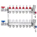 Vevor 7-grenet strålevarmemanifold 1/2" PEX-rør gulvvarmemanifoldsett