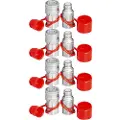 Vevor hydraulisk hurtigkobling 1/2" hus med 1/2" NPT-gjenger hydraulisk kobling 4 par hydraulisk kobling hurtigkobling 45,5 l/min hydraulisk hurtigkobling (ISO 16028)
