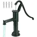 Vevor antikk håndvannpumpe 14,6 x 5,9 x 26 tommers krukkepumpe m/håndtak støpejernsbrønnpumpe m/ forhåndsinnstilte 0,5" hull for enkel installasjon Gammeldags krukkehåndpumpe for dammer i hjemmet Hage
