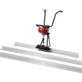 Vevor gassbetongmaskin, 6ft/8ft/11ft aluminiumsplate med rett kant, 4-takts vibrerende motor for sementbehandling med høydejusterbare håndtak, høyeffektive betongverktøy 6500 o/min