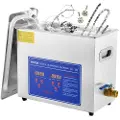 Vevor Profesjonell Ultralydrenser, 6 L Ultralydsmykkerenser med Digital Timer og Varmeelement, Industriell Ultralydrenser i Rustfritt Stål 40kHz for Briller, Klokker, Ringer, Smådeler