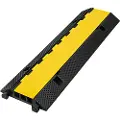 Vevor 3-kanals gummikabelbeskytterrampe 103x30x5,5 cm kraftig kabelledningsdeksel rampe fartshump innkjørselslange kabelrampebeskytter
