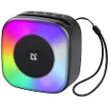 Mtp Products Defender Enjoy 30 bærbar Bluetooth 5.3-høyttaler med LED-bakgrunnsbelysning - svart