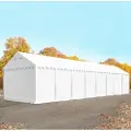 TOOLPORT 4x18 m lagertelt, PVC-presenning, hvit, med bunnramme, uten statikk