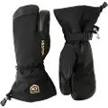 Hestra Army Leather Gore-Tex, 3-finger Skihansker, Black